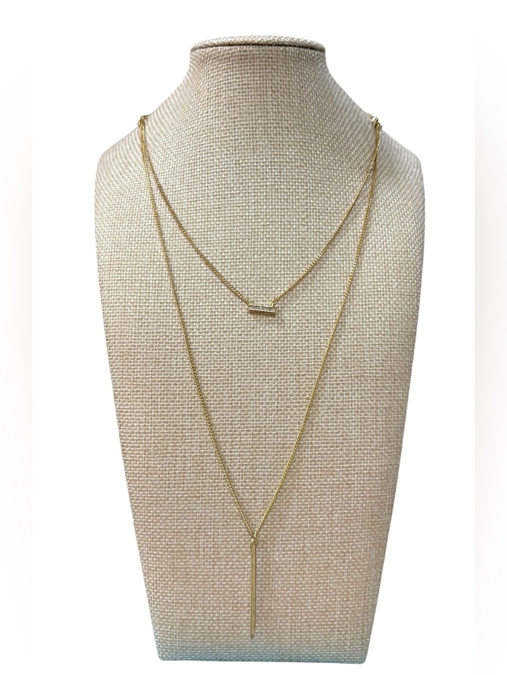 ⭐️ Delicate Layered Bar Pendant Necklace - Women Jewelry